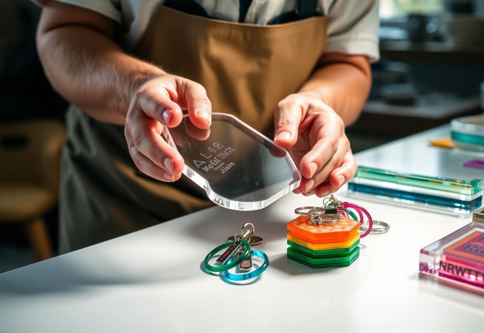 Piezas de metacrilato y productos de plástico cortados con láser